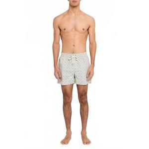 NEW FRESCOBAL CARIOCA sport angora trelica print swim shorts in denim blue-sahar